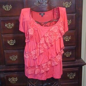 ARB Pink lace layered top